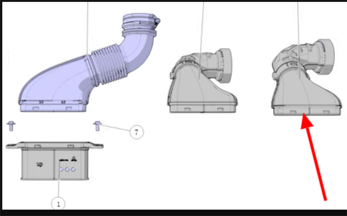Патрубок воздушного фильтра Changan UNI-V  Lamore C281F2105020200