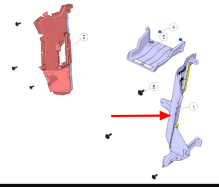 Воздуховод радиатора левый Changan Lamore C589F2713070200