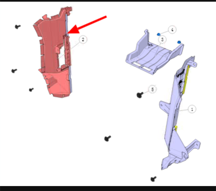 Дефлектор радиатора правый Changan Lamore C589F2713070300