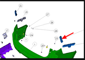 {{photo.Alt || photo.Description || 'Кронштейн бампера заднего правый Changan CS95 Plus'}}